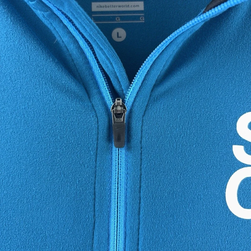 Nike‎ x Soulcycle Quarter Zip Sweater Mens Size Large Blue Long Sleeve